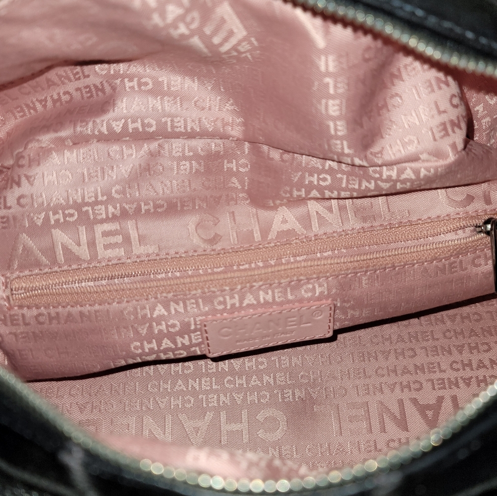 Black Chanel chocolate bar Handbag Cavier Leather - Picture 6 of 9